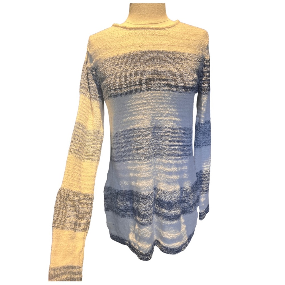 Calvin Klein Jeans Striped Sweater in Blue and Cream